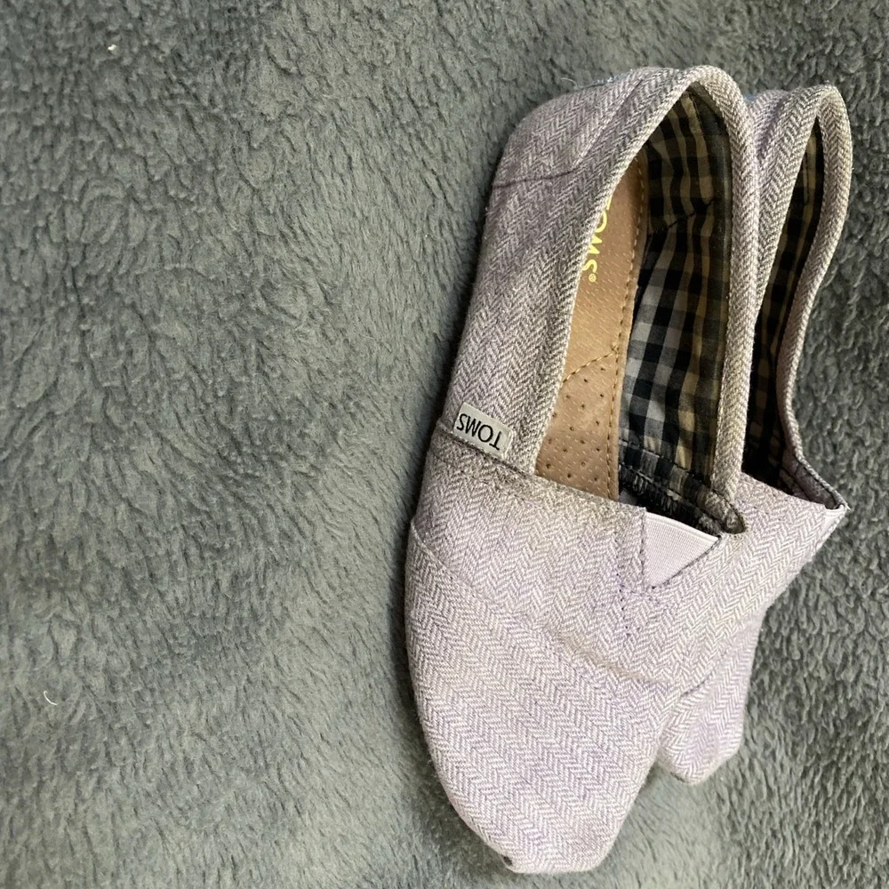 Tom's Purple Quilted Shoes With Pink Soles Women's Size 7